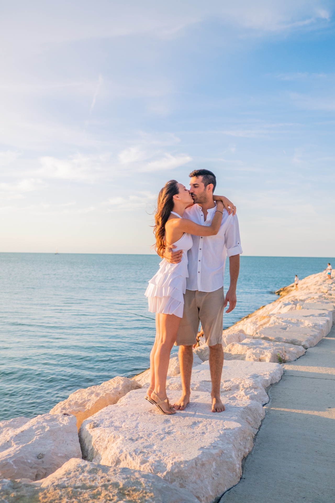﻿Engagement pre-wedding photoshoot in the port of Rimini 